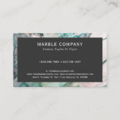 Grüne und weiße Marmorsteinstruktur Visitenkarte (Rückseite)