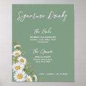 Grüne und weiße Milcherzeugnisse Unterschrift Getr Poster (Vorne)