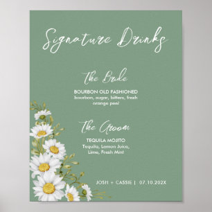 Grüne und weiße Milcherzeugnisse Unterschrift Getr Poster