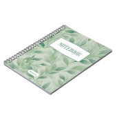 Grüne und weiße Minimalistische Notebook-Abdeckung Notizblock (Linke Seite)