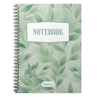 Grüne und weiße Minimalistische Notebook-Abdeckung Notizblock