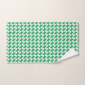 Grüne und weiße, moderne Sharp Waves Badhandtuch Set (Handtuch)