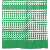 Grüne und weiße moderne Sharp Waves Duschvorhang (Vorderseite)