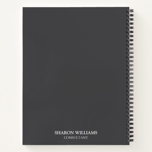 Grüne und weiße Monogramm-Firmenlogos Notizblock (Rückseite)