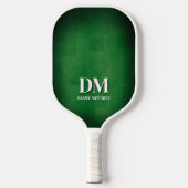 Grüne und weiße Monogramm-Pickleball-Paddle Pickleball Schläger (Vorderseite)