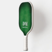 Grüne und weiße Monogramm-Pickleball-Paddle Pickleball Schläger (Links)