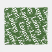 Grüne und weiße Neuheit Fußball Fleece Blanket (Vorderseite (Horizontal))