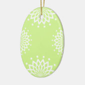 Grüne und weiße Ostern Keramik Ornament (Links)