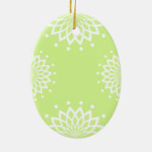 Grüne und weiße Ostern Keramik Ornament (Hinten)