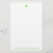 Grüne und weiße Palmen an der Küste Briefpapier (Vorderseite)