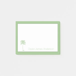 Grüne und weiße Palmettobaume Personalisiert Post-it Klebezettel
