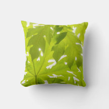 Grüne und weiße Papayaf Akzent Throw Kissen