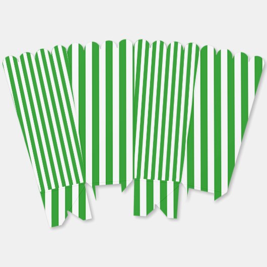 Grüne und weiße Popcorn Geschenkschachtel (Ungeklappt)