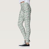 grüne und weiße Punkte Leggings (Links)