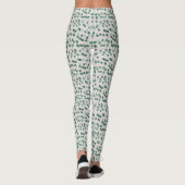 grüne und weiße Punkte Leggings (Rückseite)