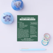 Grüne und weiße Rasenpflege Flyer (Einzeln)