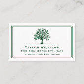 Grüne und weiße Rasenpflege Visitenkarte (Vorderseite)