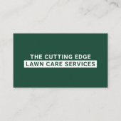 Grüne und weiße Rasenpflege Visitenkarte (Vorderseite)