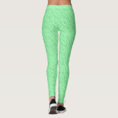 Grüne und weiße Schneeflocken mit hellgrünen Leggings (Rückseite)