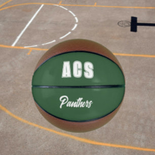 Grüne und weiße Schulfarben-Mannschaft Basketball