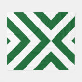 Grüne und weiße Sparren Fleecedecke (Vorderseite (Horizontal))