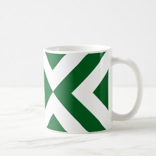 Grüne und weiße Sparren Kaffeetasse