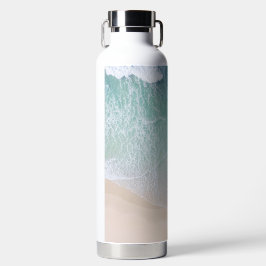 Grüne und weiße Spitze Strand Sand und Küste Trinkflasche