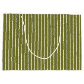 Grüne und weiße Streifen aus Oliven mit unbelebten Große Geschenktüte (Rückseite)
