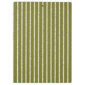 Grüne und weiße Streifen aus Oliven mit unbelebten Klemmbrett (Rückseite)