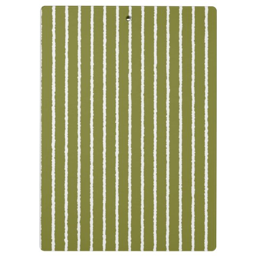 Grüne und weiße Streifen aus Oliven mit unbelebten Klemmbrett (Rückseite)