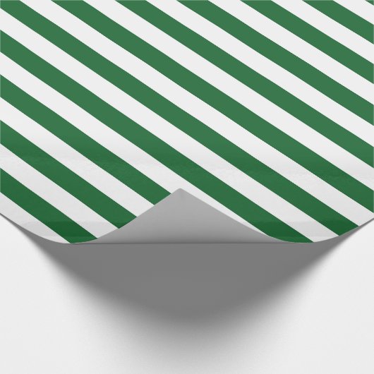 Grüne und weiße Streifen Geschenkpapier (Ecke)