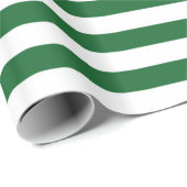 Grüne und weiße Streifen Geschenkpapier (Rolleneckpunkt)
