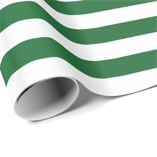 Grüne und weiße Streifen Geschenkpapier (Rolleneckpunkt)