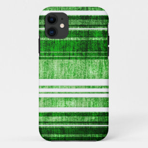 Grüne und weiße Streifen grunge Textur iPhone 11 Hülle