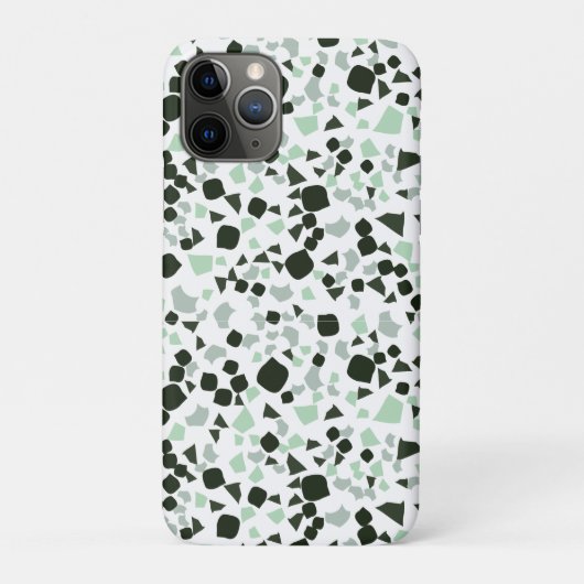 Grüne und weiße Terrazzo Minimal moderne Case Mate (Rückseite)