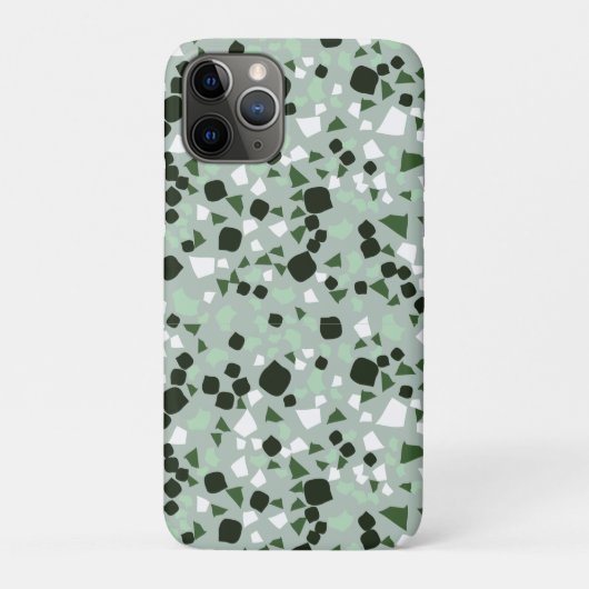 Grüne und weiße Terrazzo Minimal moderne Case Mate (Rückseite)