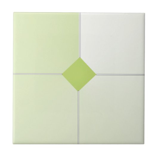 Grüne und weiße Tile Fliese (Vorderseite)