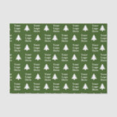 Grüne und weiße Weihnachtsbäume - Ihr Logo Seidenpapier (Vorderseite)