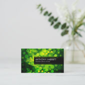 Grüne undeutliche Licht-Visitenkarte Visitenkarte (Stehend Vorderseite)