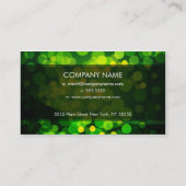 Grüne undeutliche Licht-Visitenkarte Visitenkarte (Rückseite)