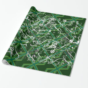 Grüne Union Jack Flagge Dekor Geschenkpapier