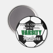 Grüne Universitäts-Fußballmannschaft Benutzerdefin Magnet (Vorderseite/Rückseite)