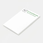 Grüne Unternehmensmarke - Texte zur langen Leitung Post-it Klebezettel (angewinkelt)