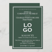 Grüne Unternehmenstagung mit benutzerdefiniertem L Einladung (Vorne/Hinten)