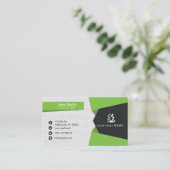 Grüne UnternehmensVisitenkarte Visitenkarte (Stehend Vorderseite)