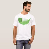 Grüne USA-Flagge T-Shirt (Vorne ganz)