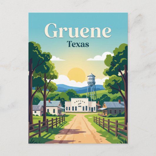 Grüne USA Postkarte (Vorderseite)