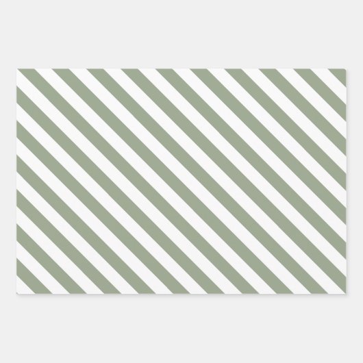 Grüne Variante mit heller Sage Geschenkpapier Set (Vorderseite 3)