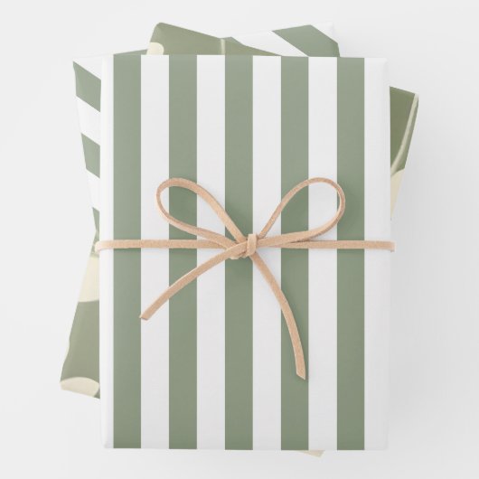 Grüne Variante mit heller Sage Geschenkpapier Set (Beispiel)