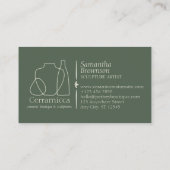 Grüne Vase Keramik Kümmre Instruction Visitenkarte (Rückseite)